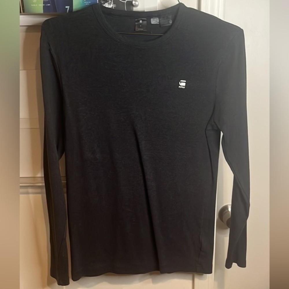 Mens G-Star Grey Long Sleeve T-shirt